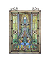 Hand Crafted "CARINA" Tiffany-style Victorian Glass Window Panel 18x25