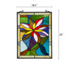 Hand Crafted COLORFUL DAISY Tiffany-style Floral Window Panel 24" Height