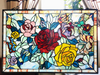 Hand Crafted SUNSPRITE Tiffany-Style Floral Stained Glass Window Panel 27" Width