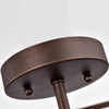 IRONCLAD Industrial 3 Light Oil Rubbed Bronze Semi-Flush Ceiling Fixture 15" Wide