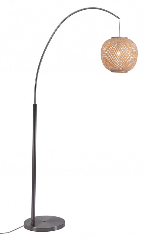 Natural Cozy Arching Floor Lamp