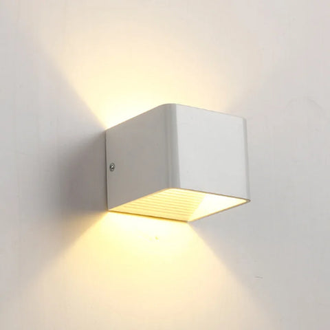 Contemporary LED Cube Lamp with Up and Down Lighting