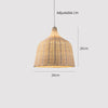 Rattan Pendant Lamp: 26x26cm Japanese-Inspired E27 LED Lighting for a Natural and Warm Ambiance