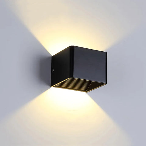 Contemporary LED Cube Lamp with Up and Down Lighting