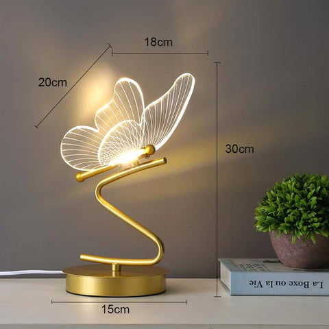 Iron Led Butterfly Table Lamp
