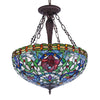 MYRTLE Tiffany-style 3 Light Inverted Ceiling Pendant 20" Shade
