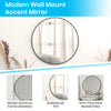 36" RoundMetal Framed Wall Mirror - Fort Decor