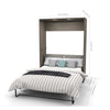Premium 118" Full Wall Bed kit in Bark Gray and White