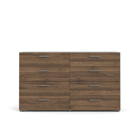 Austin 8 Drawer Double Dresser, Walnut - Fort Decor
