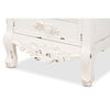 Levron Classic and Traditional Walnut Brown and Antique White Finished Wood 3-Drawer Nightstand