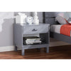 Deirdre Modern and Contemporary Gray Wood 1-Drawer Nightstand - Fort Decor