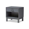 Deirdre Modern and Contemporary Gray Wood 1-Drawer Nightstand - Fort Decor