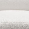 Diamond Sofa Simone Curved Sofa in White Faux Sheepskin Fabric SIMONESOWH