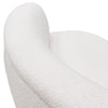 Diamond Sofa Simone Curved Sofa in White Faux Sheepskin Fabric SIMONESOWH