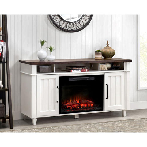 Sunjoy Oxley 60 in. W Indoor Living Room TV Console Electric Powered Fireplace - Fort Decor