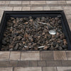 Sunjoy Square Ceramic Tile Top with All-Weather Wicker Propane Powered Firepit - Fort Decor