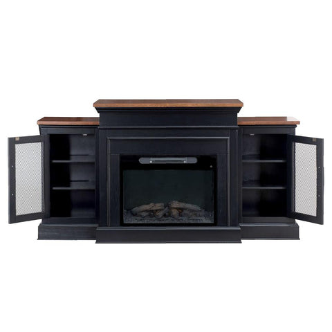 Sunjoy Orion 72 in. W Indoor Living Room TV Console Electric Powered Fireplace - Fort Decor