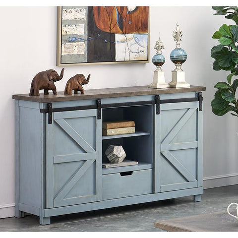 Two Sliding Door Two Drawer Credenza