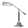 Cal Lighting Angelton 6.75" Durable Metal Desk Lamp with Wood Accent in Silver - Fort Decor
