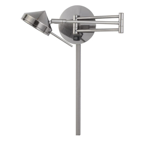 LED 6W Zug Wall Swing Arm Reading Lamp. 3 Ft Wire Cover included, WL2926GM - Fort Decor
