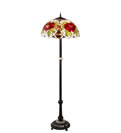 62" High Renaissance Rose Floor Lamp