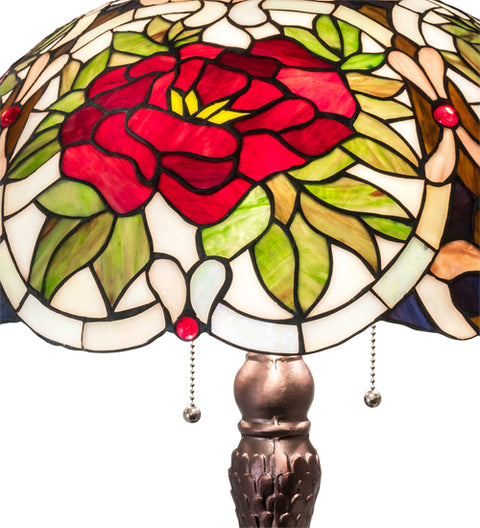 31" High Renaissance Rose Table Lamp