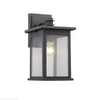 TRISTAN Transitional 1 Light Black Outdoor Wall Sconce 14" Height - Fort Decor