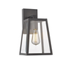 LEODEGRANCE Transitional 1 Light Black Outdoor Wall Sconce 14" Height - Fort Decor