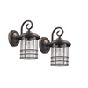Transitional 1 Light Rubbed Bronze Outdoor Wall Sconce 10" Height, 2-pack - Fort Decor