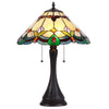 JORGIE Tiffany-style 2 Light Table Lamp 16" Shade - Fort Decor