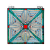 CHLOE Lighting INNES Mission Tiffany-style Stained Glass Window Panel 26" Tall - Fort Decor