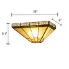 THEROS Tiffany-style 1 Light Mission Indoor Wall Sconce 12" Wide - Fort Decor