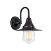 MANETTE Industrial-style 1 Light Rubbed Bronze Wall Sconce 9" Wide - Fort Decor