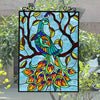 CHLOE Lighting PAVOA Animal Tiffany-Style Stained Glass Vertical Hanging Window Panel 25" Tall - Fort Decor