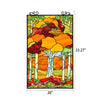 CHLOE Lighting AUTUMN Tiffany-Style Stained Glass Verical Hanging Window Panel 33" Tall - Fort Decor