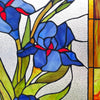 CHLOE Lighting BLUE SCARLETT Stained Glass Window Panel 24" Tall - Fort Decor