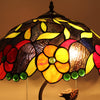 CHLOE Lighting MARIEBELLE Tiffany-Style Floral Stained Glass Table Lamp 16" Width