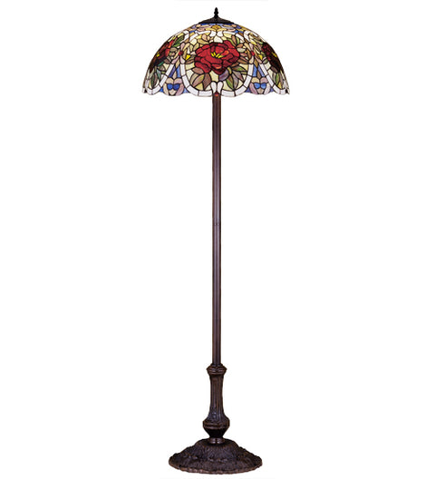 63" High Renaissance Rose Floor Lamp