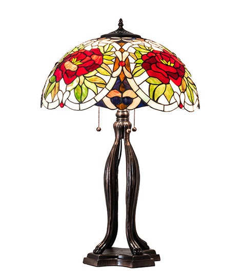 30" High Renaissance Rose Table Lamp