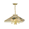 Dale Tiffany Polished Brass 5-Light Ackley Beveled Glass Mission Pendant Pendant - Fort Decor