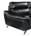 Charming Black Leather Sofa