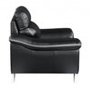 Charming Black Leather Sofa