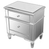 2-Drawer Mirrored Accent Stand - Fort Decor