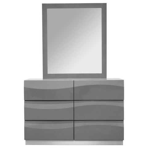 Leon Gray Dresser and Mirror 2-Piece Set - Fort Decor