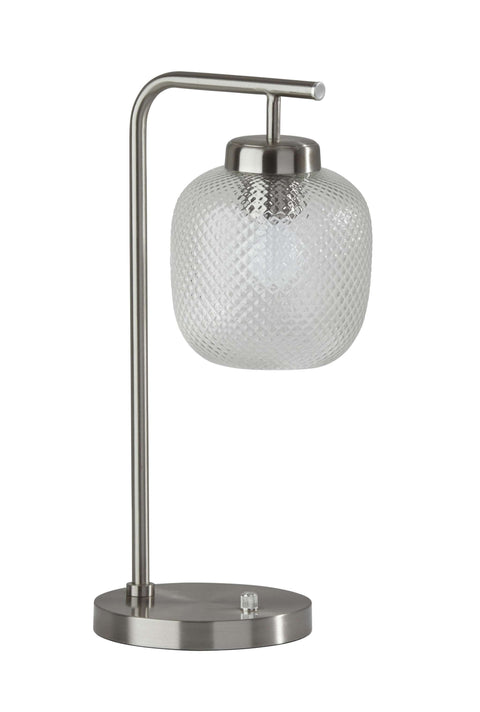 Brushed Steel Metal Dotty Desk Lamp - Fort Decor