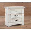 Stonebrook 3-Drawer Antiqued White Nightstand - Fort Decor