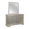 Silver Tone Dresser With 6 Spacious Interior Drawers - Fort Decor
