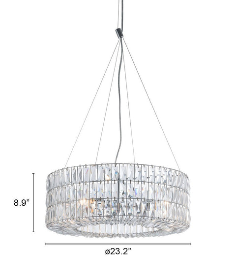 Mod Chrome and Crystal Bling Chandelier - Fort Decor