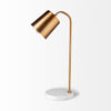 Gold Metallic Desk Or Table Lamp With Marble Base - Fort Decor