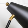 Sleek Black And Gold Cone Adjustable Table Or Desk Lamp - Fort Decor